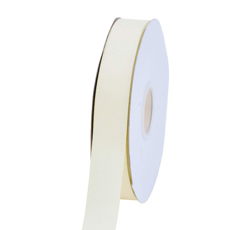 Ribest 1 inch Ivory Grosgrain Ribbon 50 Yards Per Roll for Crafts Bow Maker Wreaths Gift Wrapping Hair Accessories Wedding - Image 2